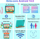 2025 Kids Tablet 10 inch Android 14 Tablets for Kid Octa-Core, 20GB+128GB (TF 1TB), Toddler Tablet with Shockproof Case, 2.4G+5G WiFi 6, Parental Control, Face Unlocked, Split Screen, BT5.0 (Green) by TinyTreasures Baby Boutique