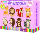 Sewing Kit for Kids, Friendship Keychain Making Toys, Beginner Arts and Crafts,8 Easy DIY Ornaments of Animal,Birthday Christmas Gifts Presents for Girls Age 6-12,Learn to Sew Embroidery by TinyTreasures Baby Boutique