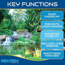 10 x 15 Feet Pond Liner Underlayment Non Woven Geotextile with 15 U-Pins by GreenHaven Gardens