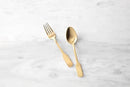 Fortessa Ashton 18/10 Stainless Steel, 2 Piece Serving Set, Brushed Gold by CozyNest Decor