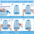 Arts and Crafts for Kids Ages 8-12,Friendship Bracelet Making Kit for Girl,Kids Jewelry Making Kit with 28 Pre-Cut Threads,Christmas Birthday Gifts for Ages 6 7 8 9 10 11 12 Year Old Light Blue by TinyTreasures Baby Boutique