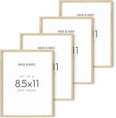 HAUS AND HUES Set of 4 Certificate Frames 8.5 X 11 - Picture Frames 8.5 X 11 Document Frames 8.5x11, Certificate Frames Multi Pack Wooden Picture Frames 8.5x11 Picture Frame (Beige Oak Frame) by CozyNest Decor