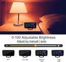 Digital Alarm Clock,Mirror Surface LED Electronic Clocks,with USB Charger,Snooze Model, Auto/Custom Brightness,for Office Table Bedroom Nightstand(Black-Blue) by CozyNest Decor