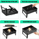 Barbecue Grill Portable BBQ Charcoal Grill Smoker Grill for Outdoor Cooking Camping Hiking Picnics Backpacking by GreenHaven Gardens