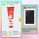 Sortnic 75ml Red Baby Hand and Footprint Ink Kit, Baby Handprint Footprint Paint for Newborn Keepsake, Dog Cat Paw Print Kit, Washable, Non Toxic Acid-Free, Safe Gentle for Ideal New Mom Gifts by TinyTreasures Baby Boutique