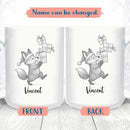 Fox Coffee Cup 11 Oz 15 Oz, Personalized Fox Mug Gift For Men Women Foxes Lover Daughter Son, Customized Name Animal Accent Coffee Mug, Foxes White Ceramic Cup Gift For Birthday Christmas Holiday by TinyTreasures Baby Boutique