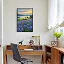 The lavender scenery all over the lake at sunset is suitable for posting in the living room bedroom office landscape poster wall painting by CozyNest Decor