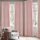 ANRODUO Light Pink Blackout Curtains for Girls Bedroom Living Room, Back Tab Rod Pocket Pinch Pleated Thermal Insulated Room Darkening Curtains 90 Inches Long 2 Panels, 42 x 90 Inch by TinyTreasures Baby Boutique