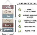 Hanging Wall Decor Sign - Welcome Vertical Wall Art Decorations, Rustic Home Accessories for Living Room, Bedroom, Family, Dining, and Kitchen, Outdoor Signs for House, Live, Laugh, Love Plaques by CozyNest Decor