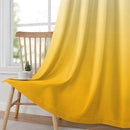 HOMEIDEAS Mustard Yellow Ombre Blackout Curtains 52 X 84 Inch Length Gradient Room Darkening Thermal Insulated Energy Saving Grommet 2 Panels Window Drapes for Living Room, Bedroom by TinyTreasures Baby Boutique