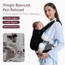 Momcozy Baby Carrier - Ergonomic, Cozy and Lightweight Carrier for 3-24 Months, Effortless to Put On, Ideal for Hands-Free Parenting, Enhanced Lumbar Support, Purehug for Infant to Toddler, Black by TinyTreasures Baby Boutique