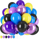 Purple Blue Yellow Black Balloons 60 Pcs Metallic Purple Royal Blue Black Yellow Game Latex Balloon Gaming Party Balloon for Kids Gamer Night Birthday Graduation Party Decoration Supplies by CozyNest Decor