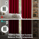 Simplebrand Ava Red Blackout Curtains for Bedroom 63 Inch Length 2 Panels Set, Nursery Thermal Insulated Energy Saving Rod Pocket Window Treatment Curtains Blackout Drapes, W40 x L63 Inch, Red by TinyTreasures Baby Boutique