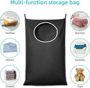 KEEPJOY 2 Pack Door Hanging Laundry Hamper, XL Hanging Bag with Large Opening and 2 Hooks for Whole Family - 36.5X22.5 inch - Black (2pack) by CozyNest Decor
