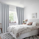 XWZO 100% Blackout Curtain Panels - Extra Long Rod Pocket Thermal Insulated Black Liner Curtains, Noise Reducing and Heat Blocking Drapes for Bedroom with Tiebacks, Light Grey, W52 x L108, Set of 2 by TinyTreasures Baby Boutique