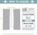 ChrisDowa Blackout Curtains 45 inches Long for Bedroom - 2 Panels Set Grommet Thermal Insulated Room Darkening Curtains for Living Room (Aqua, 52 x 45 Inch) by CozyNest Decor