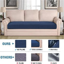 H.VERSAILTEX Super Stretch Individual Seat Cushion Covers Sofa Covers Couch Cushion Covers Slipcover Sets Thick Jacquard Textured Twill Fabric (1 Piece Sofa Cushion Cover, Navy) by CozyNest Decor