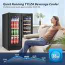 Tylza 24 Inch Wine and Beverage Refrigerator, Dual Zone Wine Beverage Cooler 24" with French Door, Under Counter Wine Beer Fridge Built-In or Freestanding, Holds 20 Bottles and 88 Cans, Black by CozyNest Decor