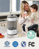 Bottle Sterilizer and Dryer, Compact Electric Steam Baby Bottle Sterilizer (Esterilizador de Biberones), Bottle Sanitizer for Baby Bottles, Pacifiers, Pump Parts Black by TinyTreasures Baby Boutique