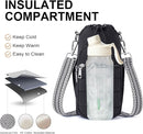 Water Bottle Bag 40 oz Crossbody Holder for Walking Hiking Insulated Carrier Purse with Adjustable Strap by TinyTreasures Baby Boutique
