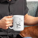 Santa Claus White Ceramic Teacup, Personalized Santa Claus Accent Coffee Mug Gift For Grandson Boyfriend Brother on Christmas Holiday, Unique Birthday Coffee Cup 11 Oz 15 Oz, Custom Name Kids Teacup by TinyTreasures Baby Boutique