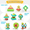 Ggiibro Pyramid Stacking Building Toys,3D Preschool Learning Activities (100Pcs) by TinyTreasures Baby Boutique