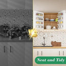 LUCYCAZ 8 Pack Wall Mounted Spice Rack with 16 Hooks, Spice Organizer Shelf for Stove Cabinet Pantry Door,Screw or Adhesive Spice Shelf Hanging Wall Spice Rack in Kitchen and RV (White, 8 PACK) by CozyNest Decor