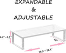 Metal Stackable Expandable Storage Shelf - Multi-Functional Home Storage Shelf, Suitable for Kitchen, Cabinet，Bathroom, Office, Garage, etc.（1PACK/White/Large by CozyNest Decor