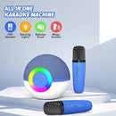 Mgaolo Mini Karaoke Machine for Kids Adults,Portable Bluetooth Speaker with 2 Wireless Microphones,Gift Toys with MP3 Player for Boys Girls 3-12 Year Old Birthday Family Home Party Present (Blue) by TinyTreasures Baby Boutique