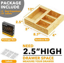 SpaceAid Bag Storage Organizer for Kitchen Drawer, Bamboo Organizer, Compatible with Gallon, Quart, Sandwich and Snack Variety Size Bag (4 Pack), 2.5" High by CozyNest Decor