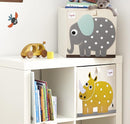 3 Sprouts Toy Storage Organizer: Toy Box Cube Organizer for Playroom, Nursery - Foldable Storage Bin - Elephant by TinyTreasures Baby Boutique