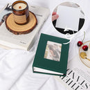 RECUTMS Small Photo Album 4x6 Photos - 52 Photos Small Mini Capacity Premium Leather Cover with Front Window, Mini Book Photo Books for Weddings Family (Dark Green) by TinyTreasures Baby Boutique