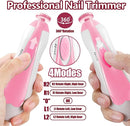Baby Nail Trimmer Electric, 6 in 1 Rechargeable Baby Nail Clippers Manicure Set Grooming Kit for Toddler Infant or Adults (Pink) by TinyTreasures Baby Boutique