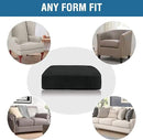 H.VERSAILTEX Velvet Stretch Couch Cushion Cover Plush Cushion Slipcover for Chair Loveseat Sofa Cushion Furniture Protector Seat Cushion Sofa Cover (2 Piece Large Sofa Cushion Covers, Black) by CozyNest Decor