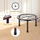 5 Pack Metal Plant Stand, Anti-Rust Iron Plant Stands for Indoor and Outdoor, Heavy Duty Flower Pot Stands for Multiple Plant, Black Potted Plant Holder for Garden Home (5 Pack Brown) by GreenHaven Gardens