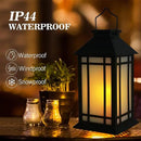 11" Solar Lantern Outdoor Garden Hanging Lanterns Waterproof LED Vintage Flickering Flame Lanterns for Patio, Table, Party. by CozyNest Decor