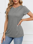 Soft Short Sleeve Shirts for Women, Crew Neck T Shirts for Women Loose Fitting Lightweight Top Basic Tee Shirt by TinyTreasures Baby Boutique