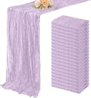 20 Pack Lilac Cheesecloth Table Runner 10FT Rustic Gauze Cheese Cloth Table Runner for Wedding 20 x 120 Inch Long Bridal Baby Shower Table Decor Boho Fabric Sheer Birthday Party Table Decorations by CozyNest Decor