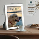 9x12 Frame 3 Pack - White Woodgrain, HD Tempered Glass, 9 x 12 Picture Frame for Photos, Tabletop or Wall Display by CozyNest Decor