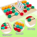 AugToy Montessori Color Matching Learning Toys Sliding Puzzle for Kids 3 4 5 6 7 Years Old Preschool Logic Game Brain Teasers Boys Girls 2 Players Educational Wooden Toddler Travel Toys Gifts by TinyTreasures Baby Boutique