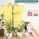 Grow Lights for Indoor Plants Full Spectrum with 15-63 inches Adjustable Tripod Stand Plant Light with 4/8/12H Timer with Remote Control by GreenHaven Gardens