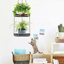 Plant Hanger Indoor Outdoor, 2 Tier Hanging Planter Plant Shelf, Metal Hanging Plants Holder for Indoor Outdoor Plants by CozyNest Decor