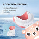 Kids Electric Toothbrushs U Shaped sonic Automatic Toothbrush with 4 Brush Heads, Six Cleaning Modes,Cartoon deer Modeling , full mouth toothbrush for baby by TinyTreasures Baby Boutique