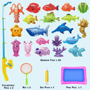 CozyBomB™ Magnetic Fishing Toys Game Set for Kids | Water Table Bathtub Kiddie Pool Party & Pole Rod Net, Plastic Floating Fish Toddler Color Ocean Sea Animals Birthday Age 3 4 5 6 Year by TinyTreasures Baby Boutique
