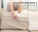Oversized 172.5" Faux Leather Modular Sectional Sofa, Modern Large 10 Seater U Shaped Couch with Storage Seat with Reversible Chaise Deep Seat for Living Room DIY Combination - Whitesand by CozyNest Decor