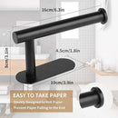 Toilet Paper Holder,Adhesive,Matt Black,Wall Mount,Toilet Paper Roll Holder,no Drilling,Bathroom/Rv/Washroom, SUS 304 Stainless Steel, Rustproof (Black, 1 Piece) by CozyNest Decor