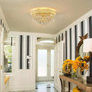 7-Light Crystal Flush Mount Chandelier Ceiling Light Fixture for Living Room Dining Room Bedroom Foyer Entryway Hallway Closet Bathroom (Gold D18) by CozyNest Decor