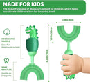 U-Shaped Toothbrush for Kids Ages 2-7， Soft Food-Grade Silicone for Sensitive Gums， 360° Teeth Cleaning Design，Training & Travel-Friendly Toddlers' Toothbrush (Purple) by TinyTreasures Baby Boutique