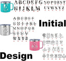 Personalized Mug Cup with Handle 12/14oz Custom Stainless Steel Mugs Customized Name Coffee Tumbler for Women Men Student Family Office Gifts, Initials by TinyTreasures Baby Boutique