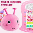 Sumobaby Infant Baby Musical Stuffed Animal Toys for 0-3-6-12 Months,Multi Sensory Toys with Crinkle and Rattles, Tummy Time Toys for Newborn Boys Girls, Caterpillar, Pink by TinyTreasures Baby Boutique